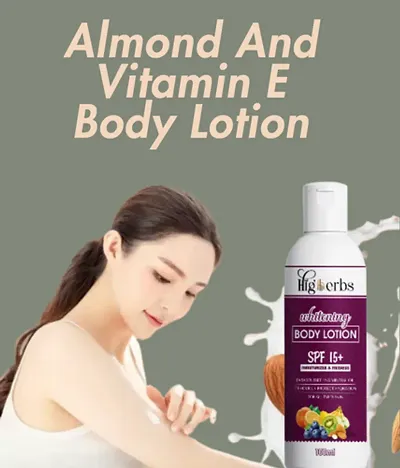 HIGHERBS Advanced Body Lotion for Very Dry Skin- Nourishing Protect Skin from Tanning with Almond Oil And Vitamin E - Restoring Body Butter Moisturizer