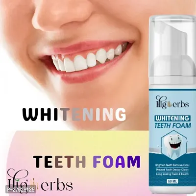 Teeth Whitening Foam Toothpaste Makes You Reveal Perfect  White Teeth, Natural Whitening Foam Toothpaste Mousse with Fluoride Deeply Clean Gums Remove Stains-60ml-thumb0