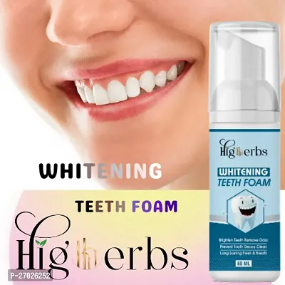 Teeth Whitening Foam Toothpaste Makes You Reveal Perfect  White Teeth, Natural Whitening Foam Toothpaste Mousse with Fluoride Deeply Clean Gums Remove Stains-60ml-thumb0