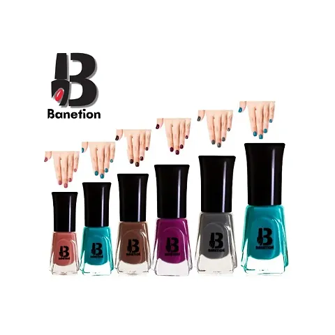 Banetion Glossy Nail Polish Combo of 6