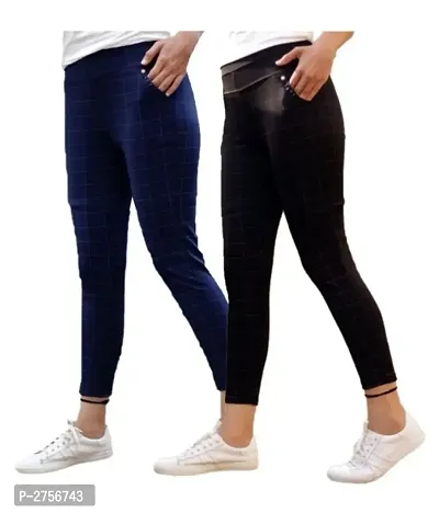 Multicoloured Cotton Spandex Solid Jeans   Jeggings For Women