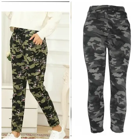 Exotic Spandex Camouflage Printed Jeggings