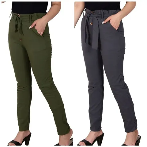 Trendy High Rise Trouser Combo of 2