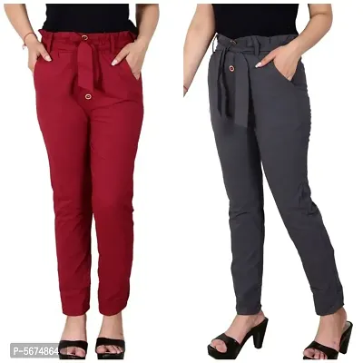 womens Trousers combo of 2