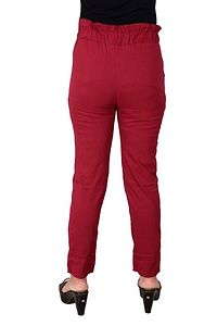 Multicoloured Cotton Blend Stretchable Trousers   Capris For Women-thumb2