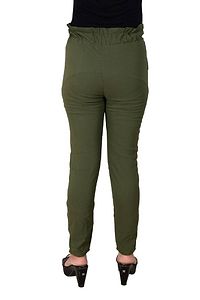 Multicoloured Cotton Blend Stretchable Trousers   Capris For Women-thumb1