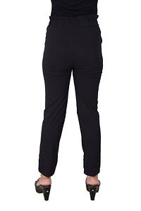 Multicoloured Cotton Blend Stretchable Trousers   Capris For Women-thumb3