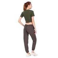 Classic Cotton Blend Solid Trousers for Women-thumb3