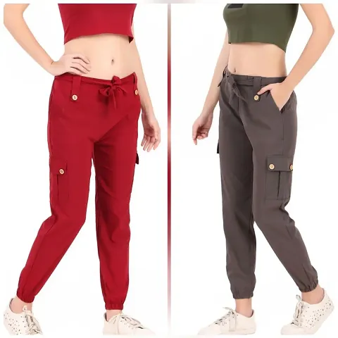 womens jogger style trousers combo 