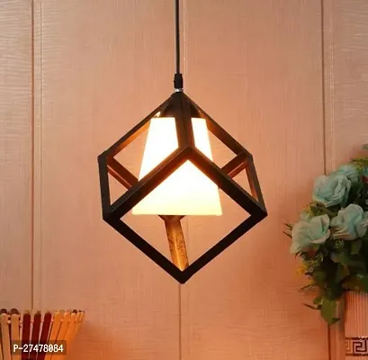 Stylish Hanging Pendant Ceiling Light Cube Shape For Bedroom Living Room-thumb0