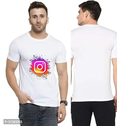 Stylish White Polyester Printed Short Sleeves T-Shirt For Men Pack Of 2-thumb0