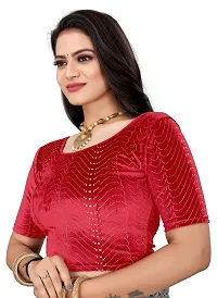 Reliable Red Velvet Solid Stitched Blouses For Women-thumb2