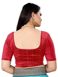 Reliable Red Velvet Solid Stitched Blouses For Women-thumb1