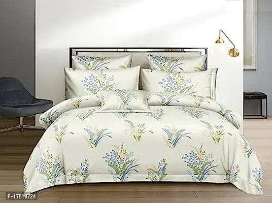 Comfortable Cotton Printed Double Bedsheet with Pillow Covers-thumb0