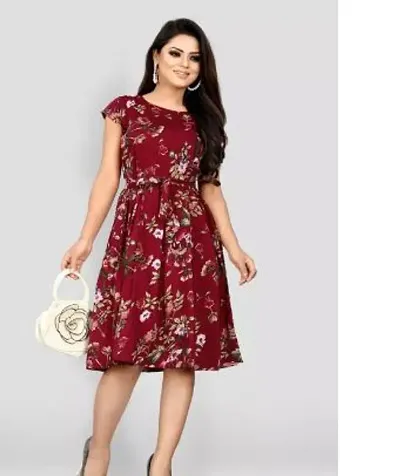 Stylish Poly Crepe Dress For Women