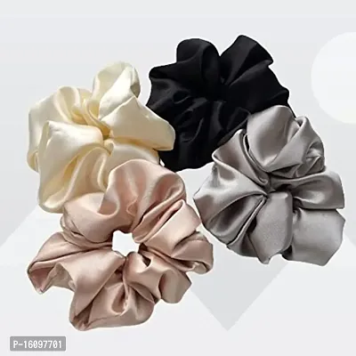 Scrunchie For Hair Scrunchies Satin Silk Combo  For Women GirlsPack 5