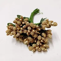 Classic 3 Mm Artificial Matte Flower Stamen For Diy Scrapbooking Pistil Cake Craft Wedding Home Decoration (Golden, 144)-thumb1