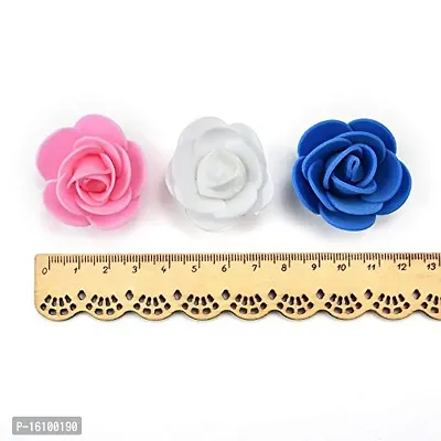 Classic Artificial Foam Flowers Jewellery Tiara Craft Flowers -(Pack Of 100 Pcs, Pink)-thumb3