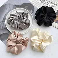 Scrunchie For Hair Scrunchies Satin Silk Combo  For Women GirlsPack 5-thumb2