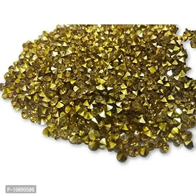 Classic Rivoli Rhinestone Chatons Stones Beads For Craft Jewellery Embroidery Making Purpose (500 Pcs,Golden)-thumb2