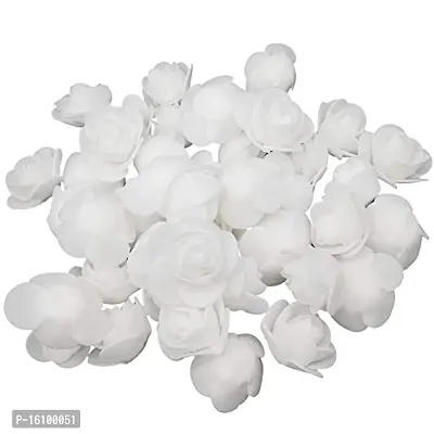 Classic Artificial Flowers (White, Pack Of 100 Pcs)-thumb2