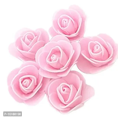 Classic Artificial Foam Flowers Jewellery Tiara Craft Flowers -(Pack Of 100 Pcs, Pink)