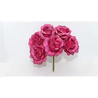 Classic Velvet Flowers Hair Accessory Decor - (Pack Of 36 Pcs, Dark Pink)-thumb1