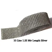 Classic Stone Sheet, Stone Lace For Jewellery Making, Silver 10 Line 1.25 Mtrs-thumb2