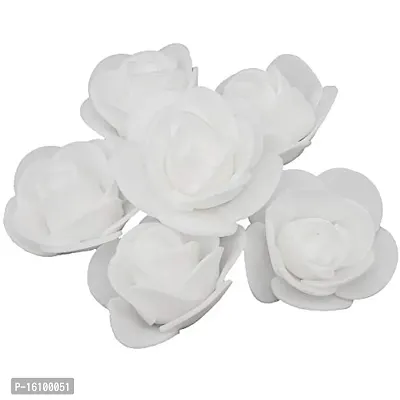 Classic Artificial Flowers (White, Pack Of 100 Pcs)