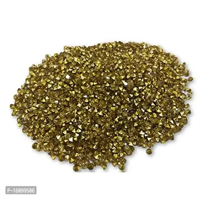 Classic Rivoli Rhinestone Chatons Stones Beads For Craft Jewellery Embroidery Making Purpose (500 Pcs,Golden)-thumb4