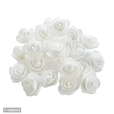 Classic Artificial Foam Rose Sky Blue (Pack Of 36) (White)-thumb0