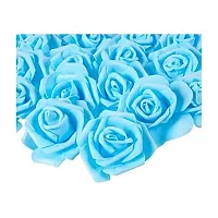 Classic Artificial Foam Rose Sky Blue (Pack Of 36) (Sky Blue)-thumb1