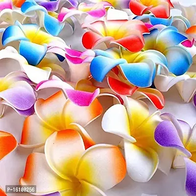 Classic Classic2.4 Inch Artificial Plumier Rubric Hawaiian Flower Petals Hair Hat Wreath Floral Hawaiian Foam Frangipani Flowers For Diy Home Beach Wedding Party Decoration (Multi, 24)-thumb5