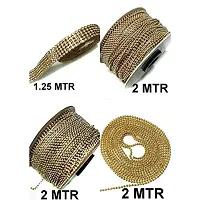 Classic Jewellery Making Chain,Ball Chains For Jewellery Making, Pearl Chain For Jewellery Making, Stone Chain For Jewellery Making, Stone Sheet For Jewellery Making, Chain Combo (4 Item)-thumb1