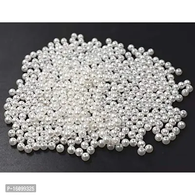 Classic Designs Round Shape White Pearl/Moti Beads For Jewellery And Decoration (800 Mm) - Pack Of 600
