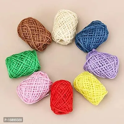 Classic Just Flowers Jute Thread Twisted Rope 8 Colors For Diy Art And Craft Projects And Decoration(Pack Of 8)-thumb5