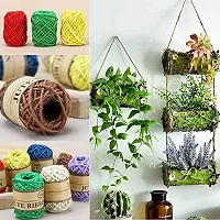 Classic Just Flowers Jute Thread Twisted Rope 8 Colors For Diy Art And Craft Projects And Decoration(Pack Of 8)-thumb2