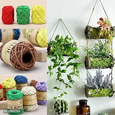 Classic Just Flowers Jute Thread Twisted Rope 8 Colors For Diy Art And Craft Projects And Decoration(Pack Of 8)-thumb3