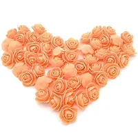 Classic Artificial Foam Flowers Jewellery Making Craft Decoration -(Pack Of 100 Pcs, Orange)-thumb3