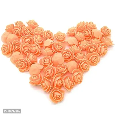 Classic Artificial Foam Flowers Jewellery Making Craft Decoration -(Pack Of 100 Pcs, Orange)-thumb4