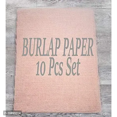 Classic Designs Natural Jute A4 Size Sheets Burlap With Glitter Sheets (Medium) -10 Sheets-thumb4