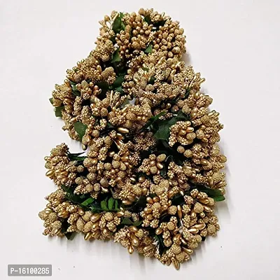 Classic 3 Mm Artificial Matte Flower Stamen For Diy Scrapbooking Pistil Cake Craft Wedding Home Decoration (Golden, 144)