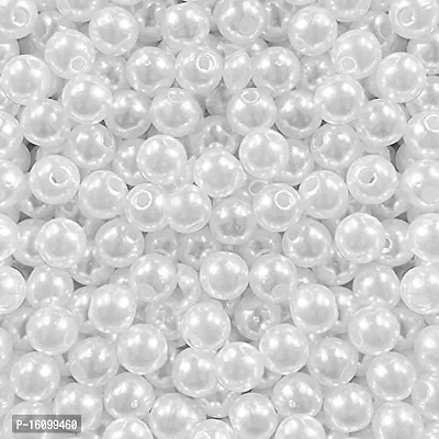Classic Crafts Moti Pearl Beads For Jewellery Making, Necklace and Pearls For Embroidery | Round Shape (500, 8Mm)