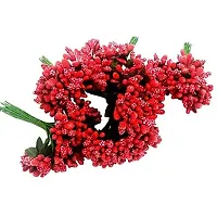 Classic Artificial Pollen Flowers For Tiara Making And Jewelry Making 144Pcs Pollens Red-thumb1