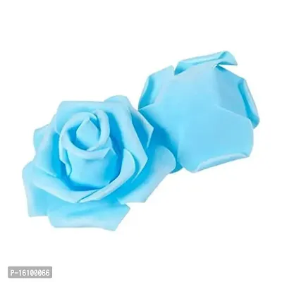 Classic Artificial Foam Rose Sky Blue (Pack Of 36) (Sky Blue)-thumb4