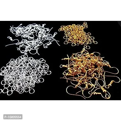 Classic HouseS Combo Of Earring Hooks and Jump Rings In Golden and Silver For Women and Girls Earring-Pack Of 200 Pcs.Each-thumb4
