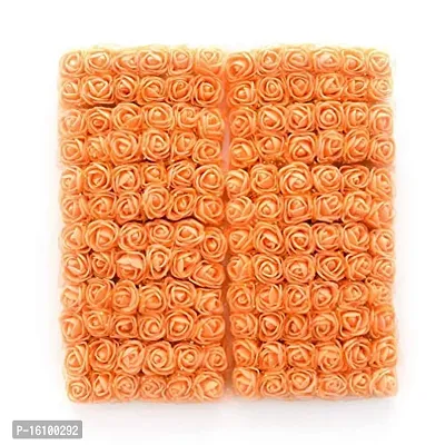 Classic Rose Flower Heads Mini Foam Artificial Roses Diy Wedding Flowers Accessories Make Bridal Hairclip,Headbands,Party Baby Shower Home Decorate Flower 2 Cm (Orange, 72)