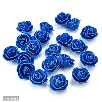 Classic Artificial Foam Flowers (Blue, 100 Pieces)