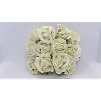 Classic Artificial Velvet Flowers Hair Accessory Art And Craft Party Decor Flowers -(Pack Of 36 Pcs,Cream)-thumb3