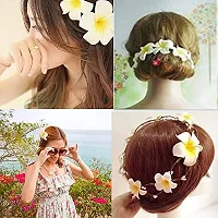 Classic Classic2.4 Inch Artificial Plumier Rubric Hawaiian Flower Petals Hair Hat Wreath Floral Hawaiian Foam Frangipani Flowers For Diy Home Beach Wedding Party Decoration (Multi, 24)-thumb2